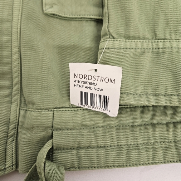 Blank NYC Twill Here And Now Cropped Utility Jacket In Green Size XS - Picture 8 of 11